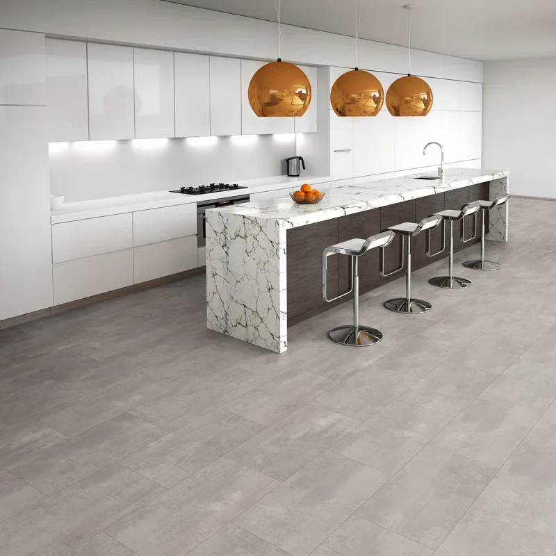 Koopje OTIUM Everest Light Grey 4V-Groef Tegel Laminaat